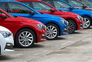 Row of cars